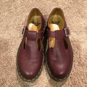 Like new burgundy Polley Mary Jane Doc Martens
